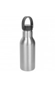 Gümüş 360 ml taşıma saplı metal gövdeli lazer logo baskılı promosyon termos